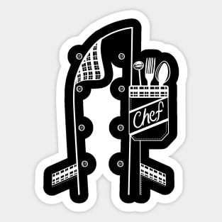 Chef uniform costume Sticker